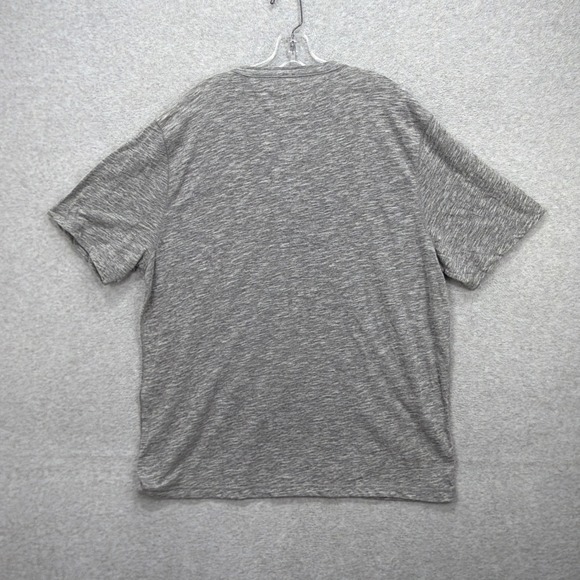 Faherty Shirt Men XXL Gray Heather Pullover Tee Henley Short Sleeve Cotton Blend - Picture 3 of 7